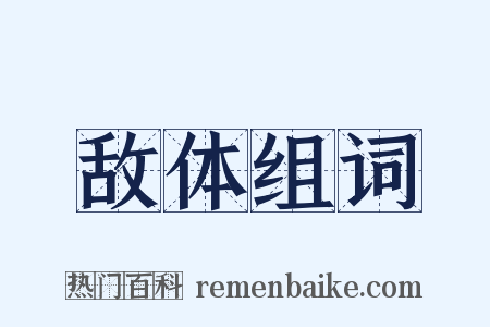 敌体组词是什么意思的图片